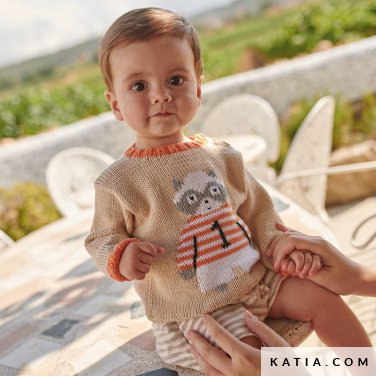 patroon breien haken baby trui lente zomer katia 6219 32 p