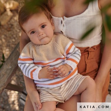 patroon breien haken baby trui lente zomer katia 6219 35 p