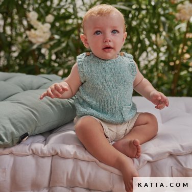 patroon breien haken baby vest lente zomer katia 6219 30 p