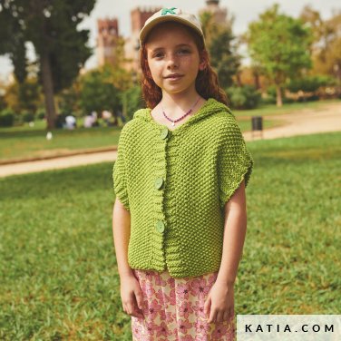 patron tejer punto ganchillo ninos chaleco primavera verano katia 6220 13 p