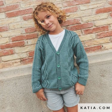 patron tejer punto ganchillo ninos chaqueta primavera verano katia 6220 19 p