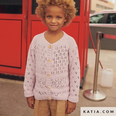 patron tejer punto ganchillo ninos chaqueta primavera verano katia 6220 5 p