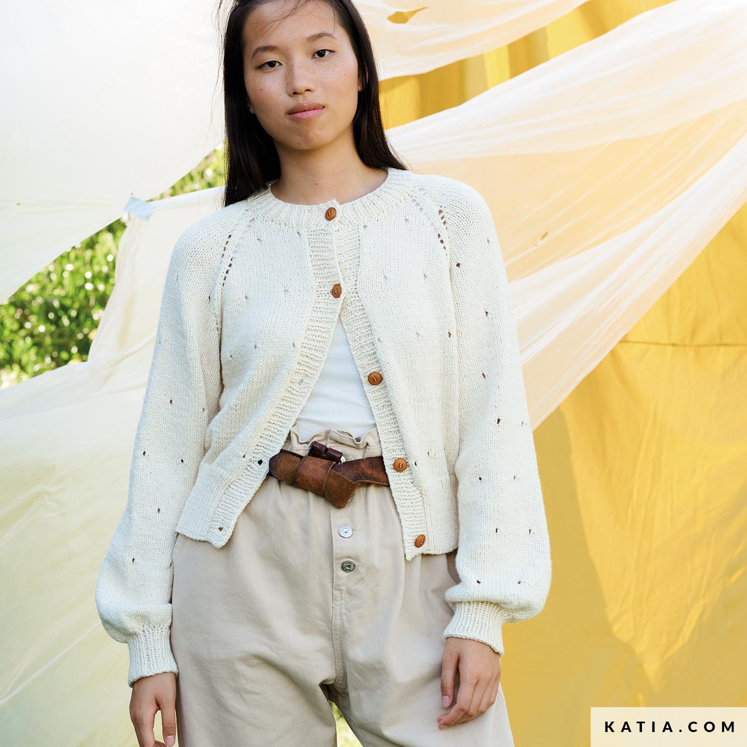 Veste Cardigan Blanc Crochet Bordure Diamant - Marque Jigsaw - Taille M - Neuf Sans étiquettes