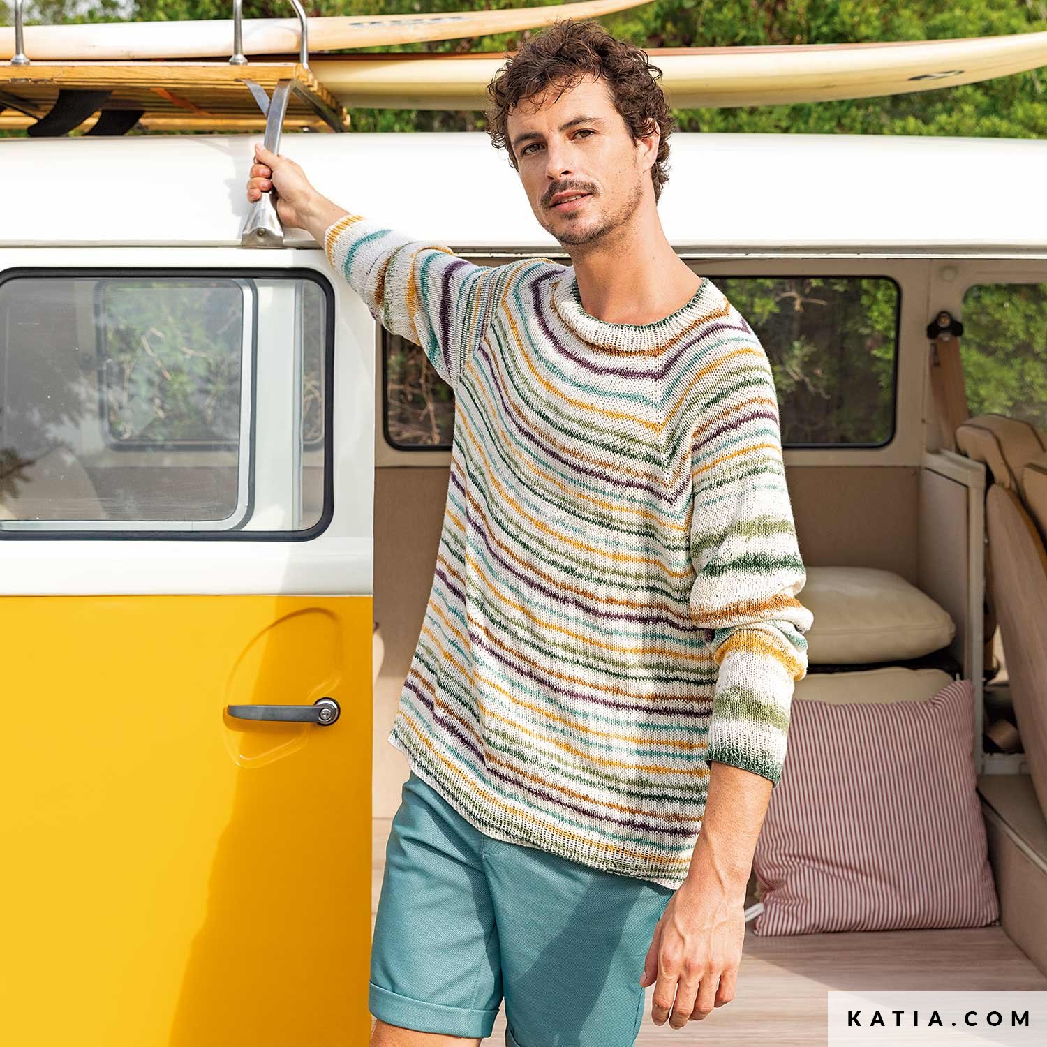 Sueter sales multicolor hombre