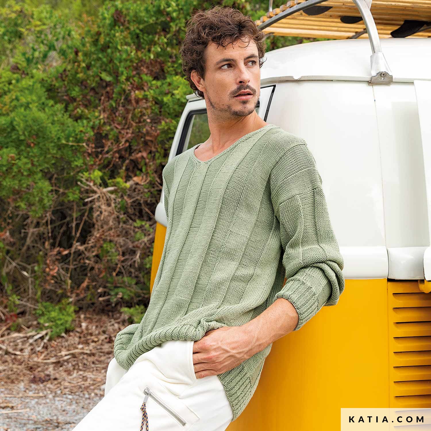 Sweater Man Spring Summer models patterns Katia