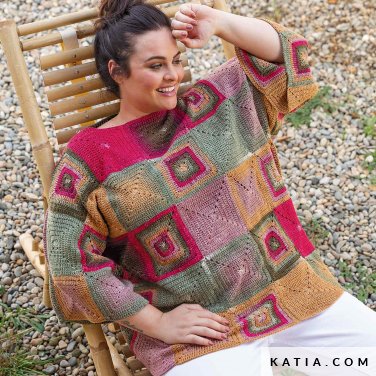 patroon breien haken dames t shirt lente zomer katia 6224 11 p
