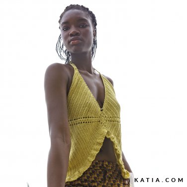patroon breien haken dames topje lente zomer katia 6224 18 p
