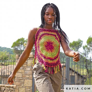 patroon breien haken dames topje lente zomer katia 6224 2 p