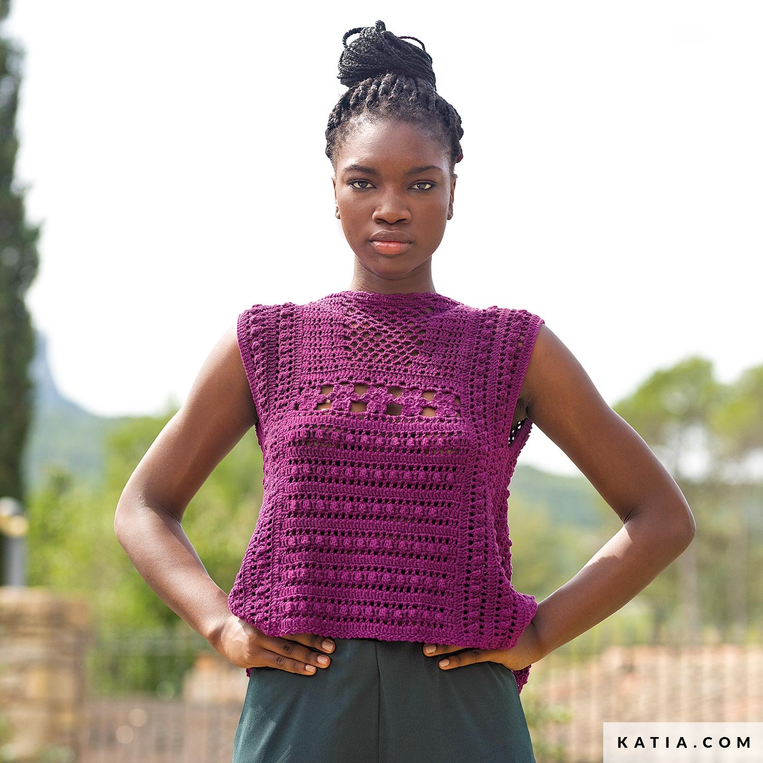 Ladies cotton crochet tops on sale