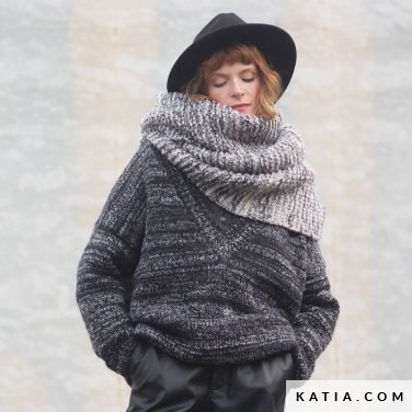 patroon breien haken dames set herfst winter katia 6235 41 p