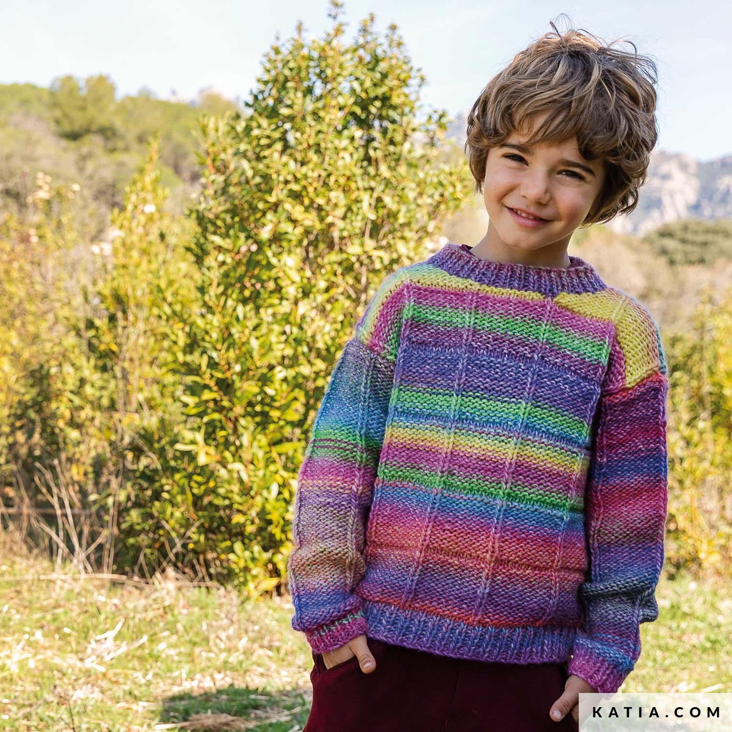 colourful knitted jumpers