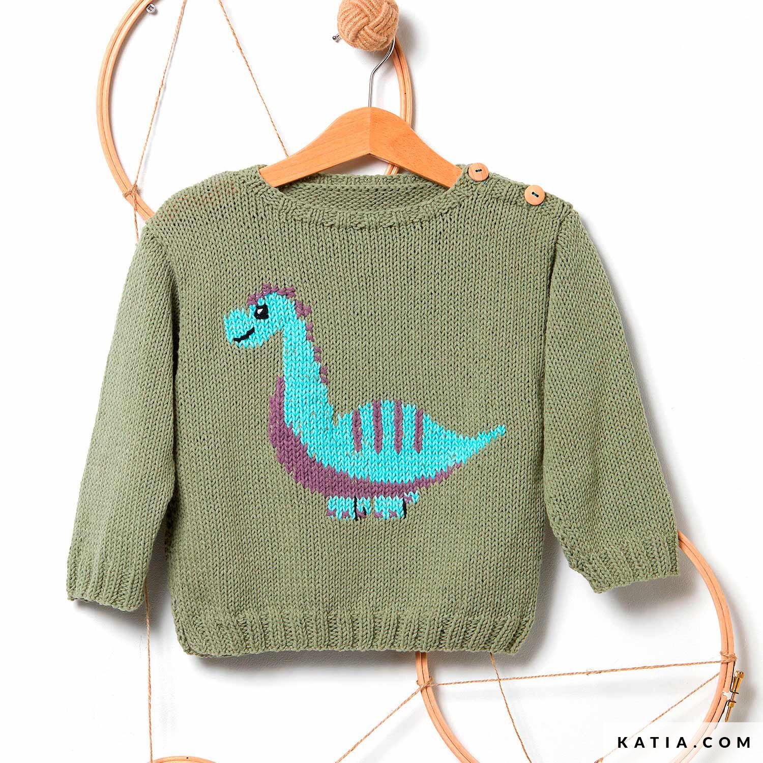 Strickanleitung kinderpullover mit dinosaurier Outlet