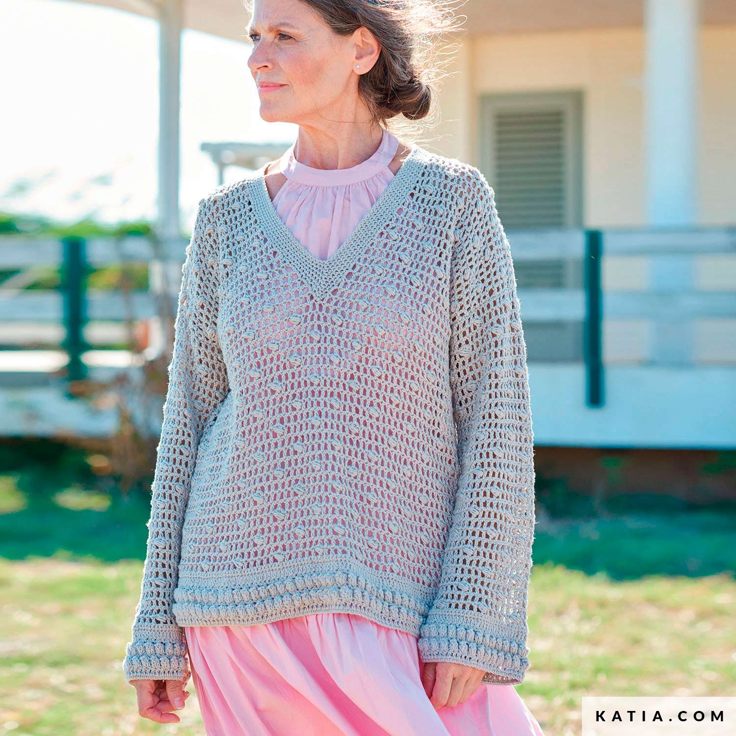 How to easy crochet bell sleeves sweater top . - Free Crochet Patterns for  beginner.