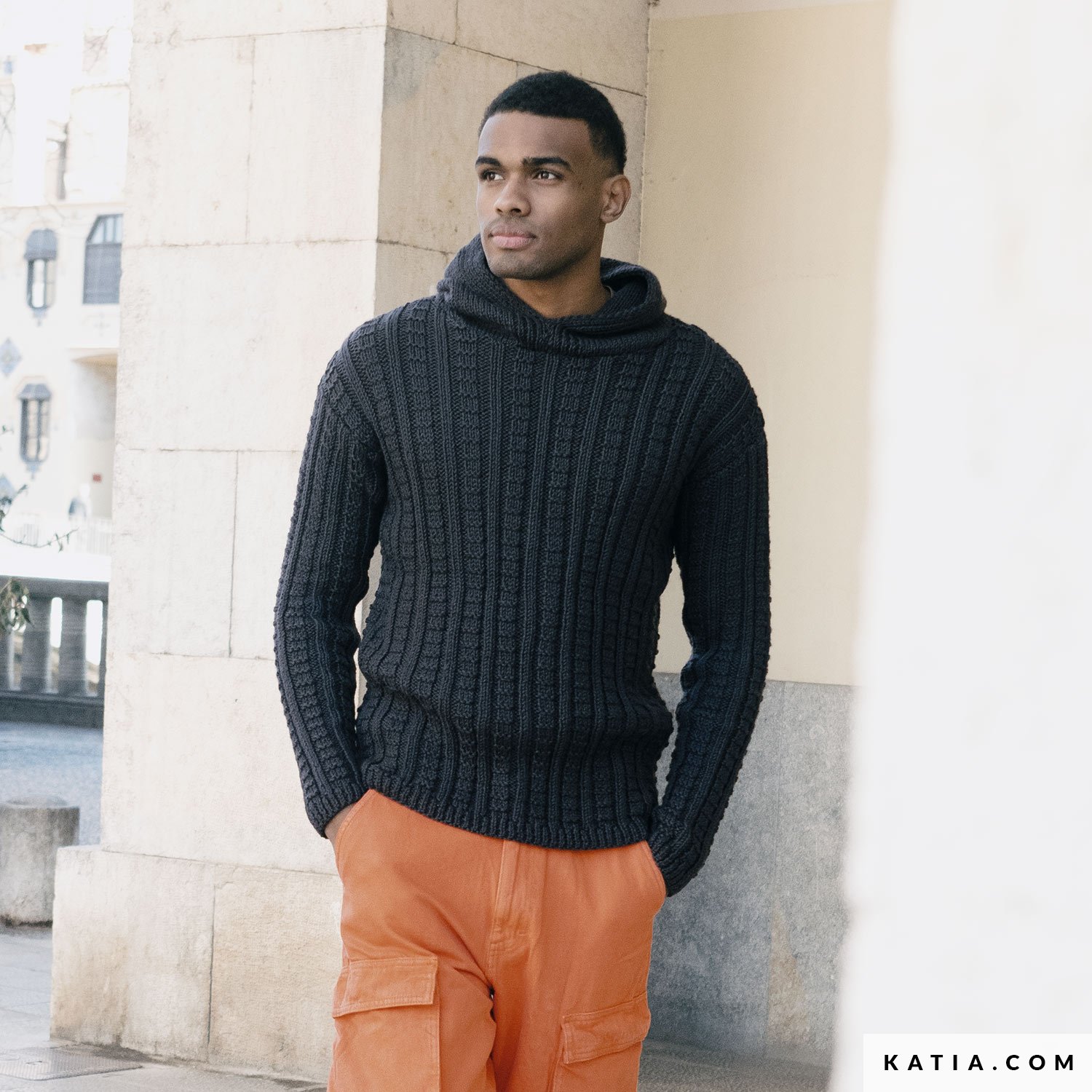 Katia Strickanleitung Herren Pullover Mit Kapuze Weihnachts