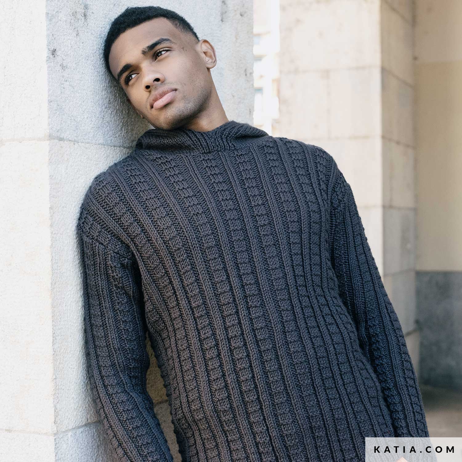 Jersey De Punto Patchwork Para Hombre - Abrigado, De Gran Tamaño, Ideal Para Otoño E Invierno