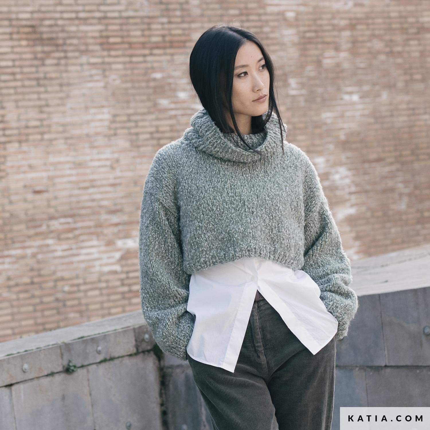 Cuello Alto Sueter 2019 Mujer Jersey De Punto De Cuello Alto De