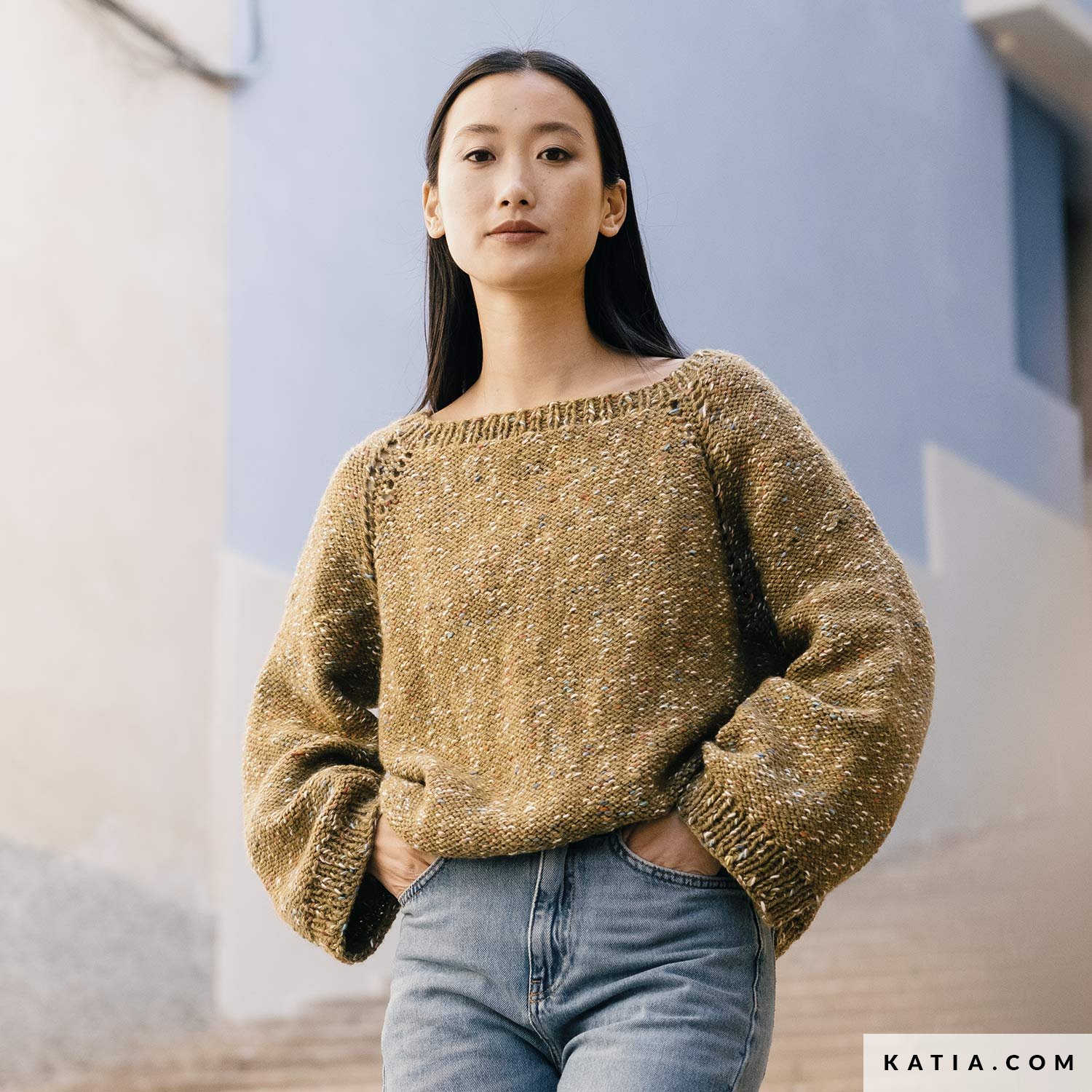 Modele Gratuit Tricot Pull Femme Col Bateau Pull - Femme - Automne / Hiver - modèles & patrons | Katia.com
