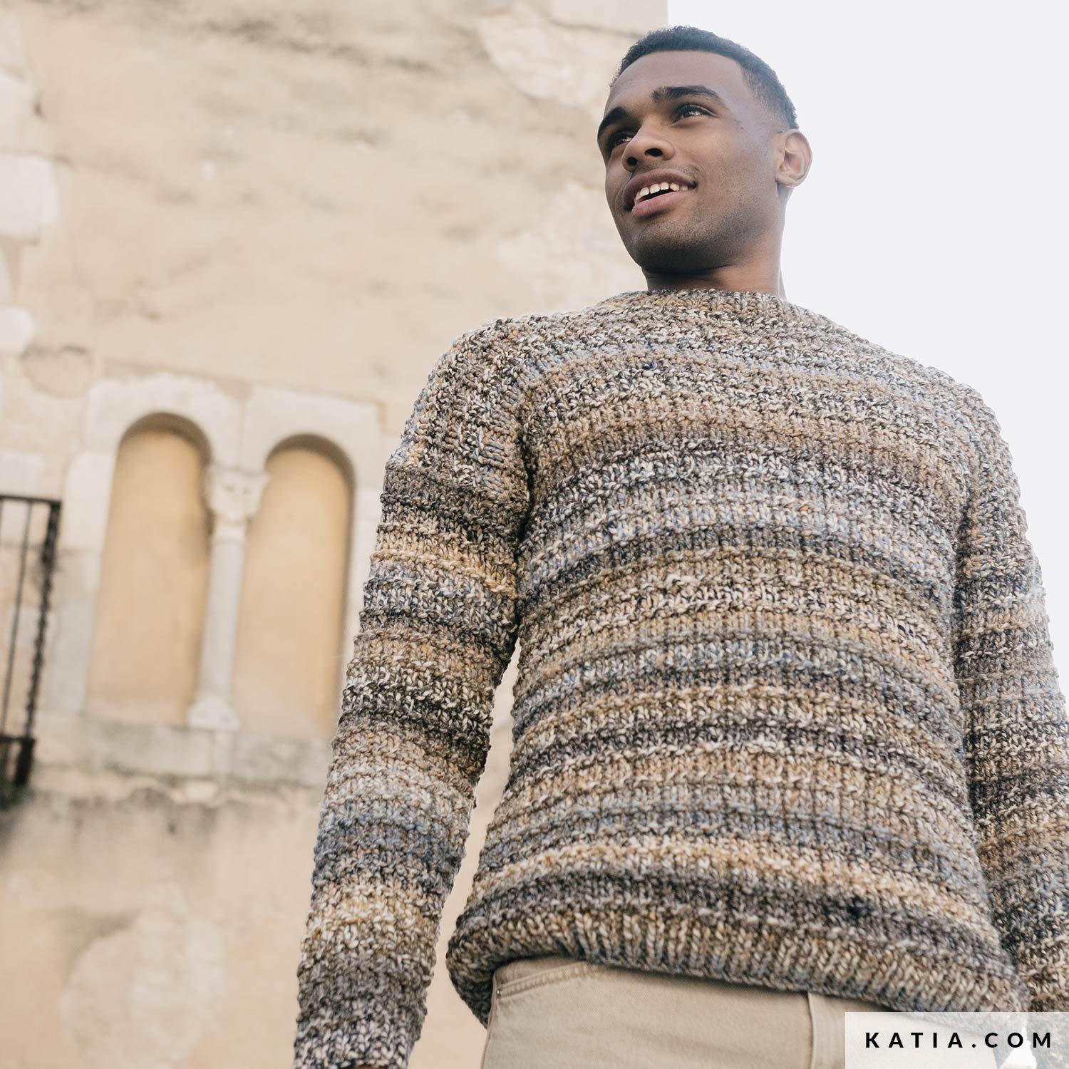 Y's for men ribbed d’s knit sweater Sweater - Man - Autumn / Winter - models & patterns | Katia.com