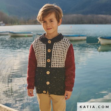 patroon breien haken kinderen jas herfst winter katia 6267 9 p