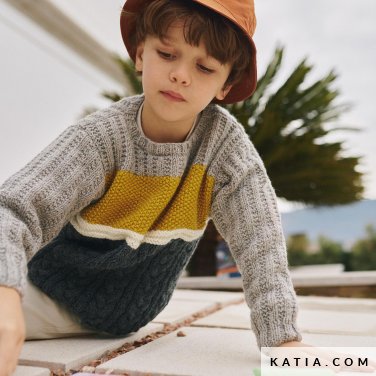 patroon breien haken kinderen trui herfst winter katia 6267 30 p