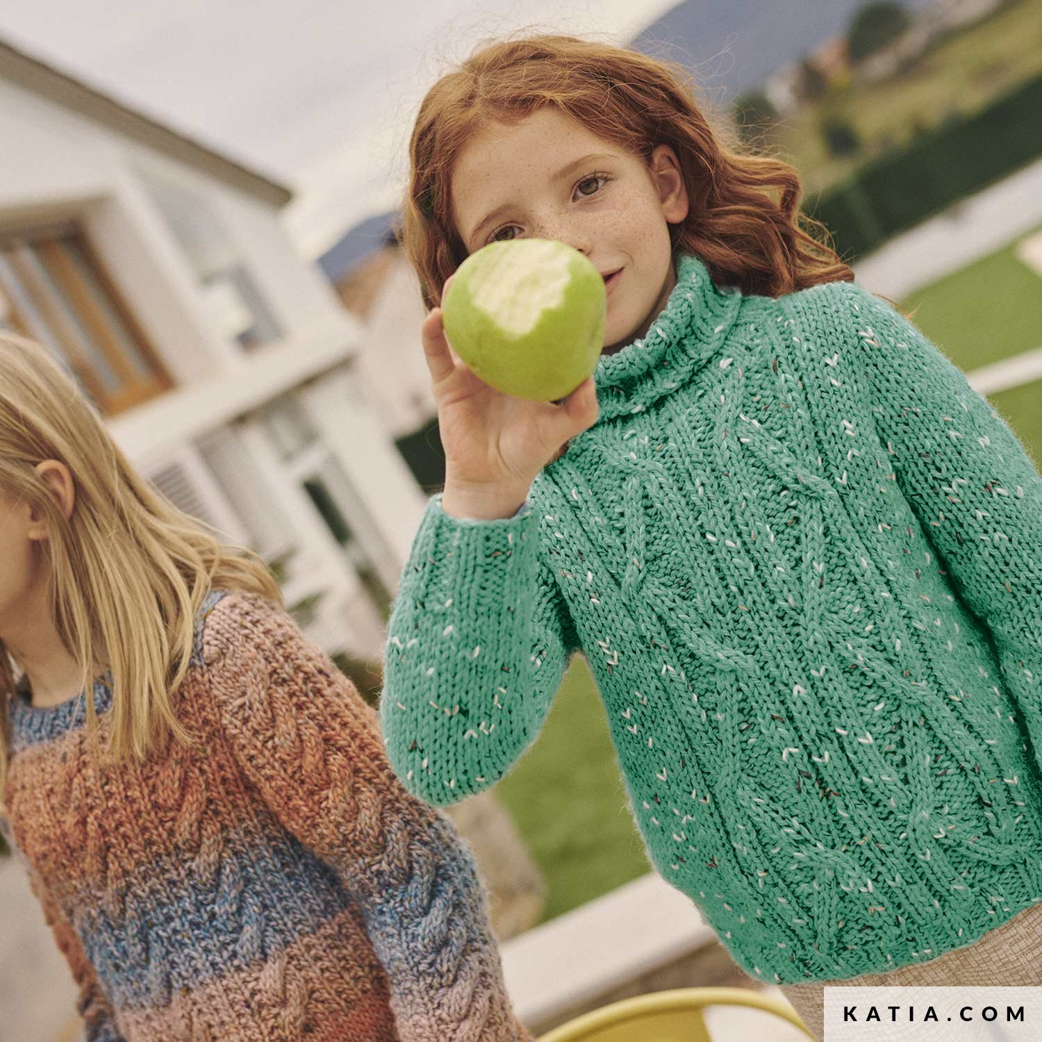 Haloumoning Gebreide trui voor meisjes, ronde hals, gebreide trui, kinderen, lange mouwen, jumper, effen, herfst, winter, bovenstuk, gebreide sweater, beige, 160