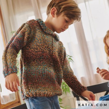 patroon breien haken kinderen trui herfst winter katia 6267 36 p