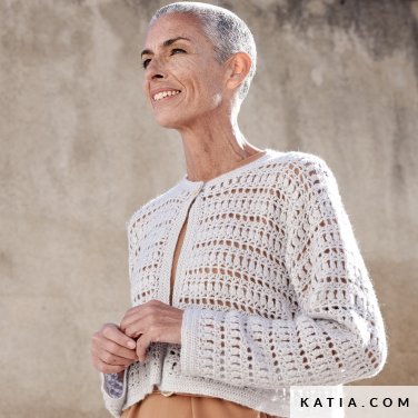 patron tejer punto ganchillo mujer chaqueta otono invierno katia 6277 31 p