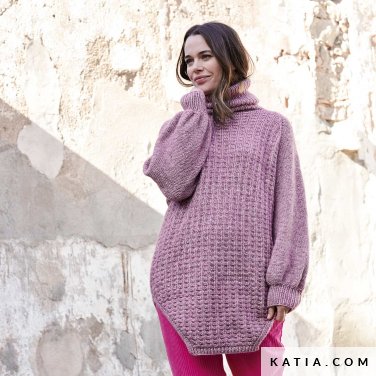 patron tejer punto ganchillo mujer jersey otono invierno katia 6277 25 p