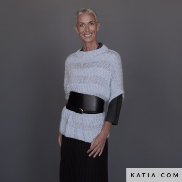 patron tejer punto ganchillo mujer jersey otono invierno katia 6277 4 p