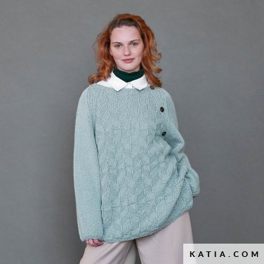 patron tejer punto ganchillo mujer jersey otono invierno katia 6277 5 p