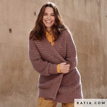 patroon breien haken dames jas herfst winter katia 6277 34 p