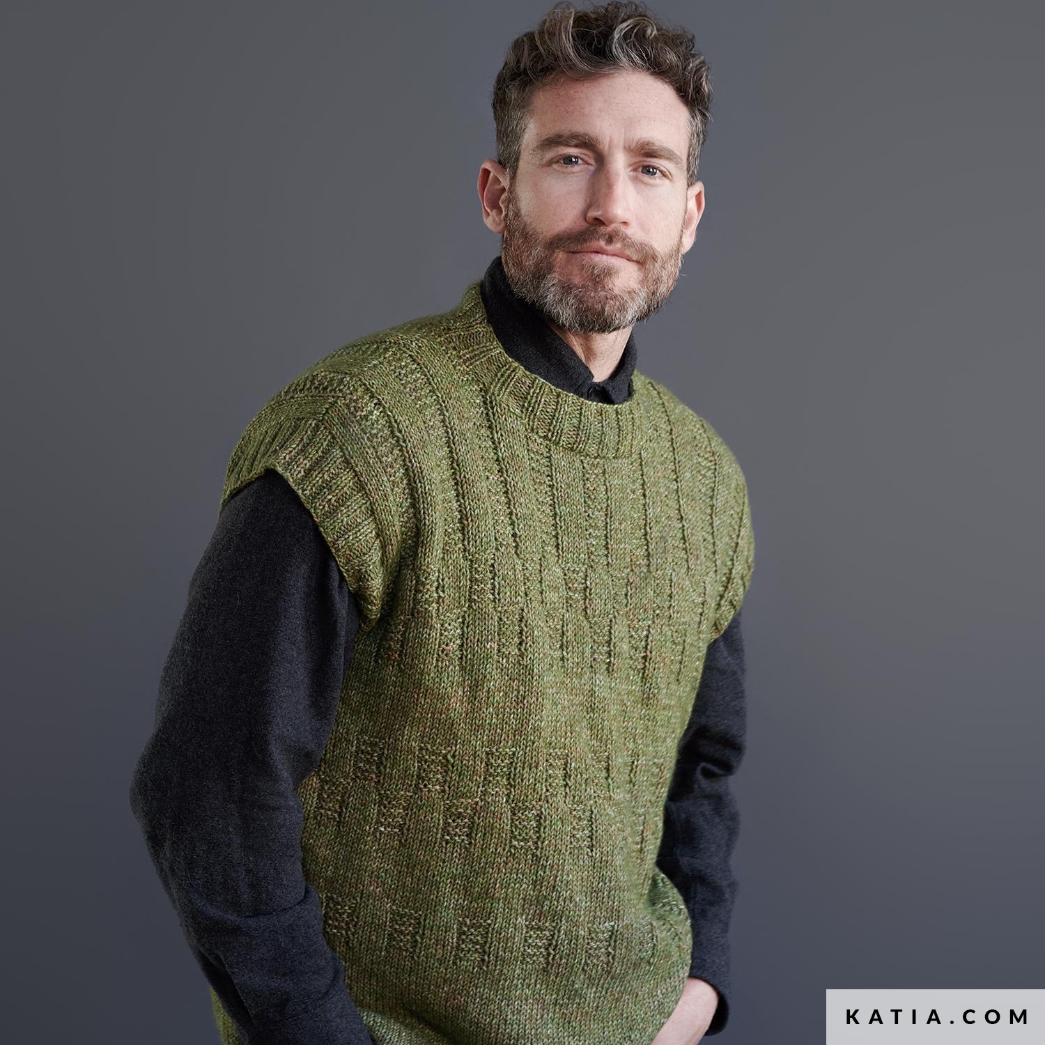Gilet Uomo Autunno Inverno modello schemi Katia