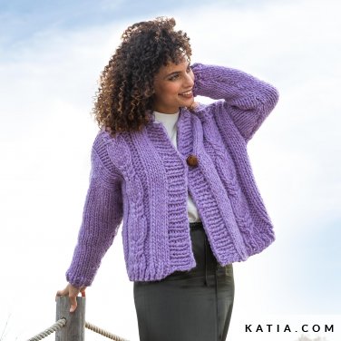 patron tejer punto ganchillo mujer chaqueta otono invierno katia 6278 10 p