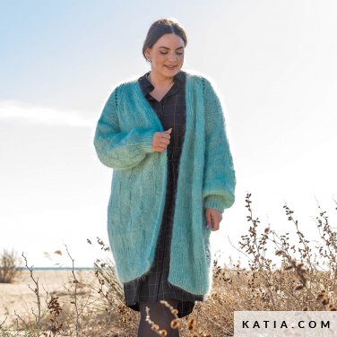 patron tejer punto ganchillo mujer chaqueta otono invierno katia 6278 13 p