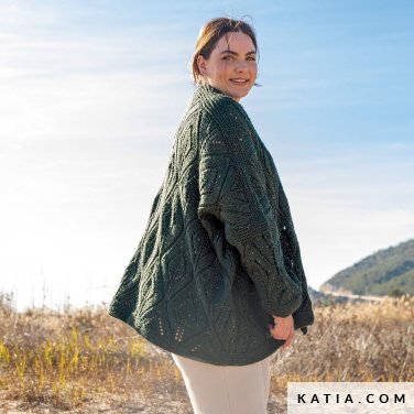 patron tejer punto ganchillo mujer chaqueta otono invierno katia 6278 21 p