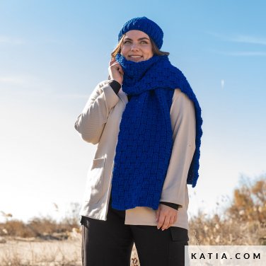 patron tejer punto ganchillo mujer conjunto otono invierno katia 6278 18 p