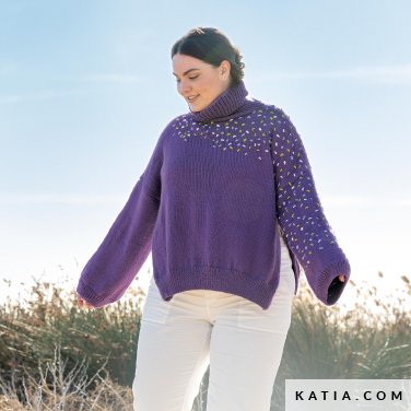 patron tejer punto ganchillo mujer jersey otono invierno katia 6278 11 p