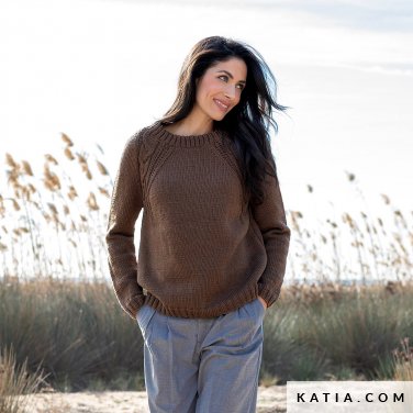 patron tejer punto ganchillo mujer jersey otono invierno katia 6278 17 p