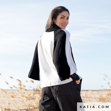 patron tejer punto ganchillo mujer jersey otono invierno katia 6278 7 p