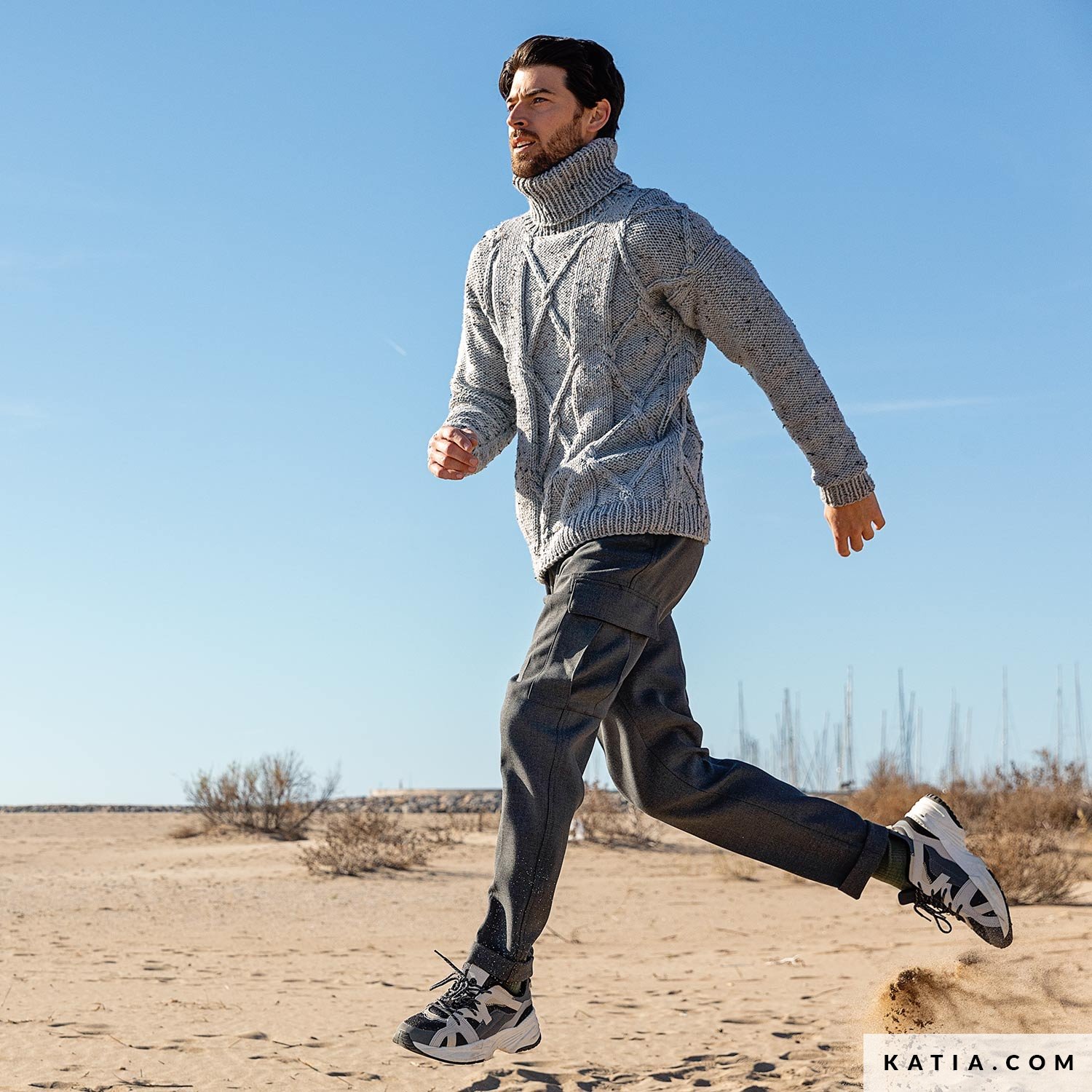 Pull Col Roulé Homme - Tricoté, Coupe Ajustée, Manches Longues - Pour Automne/hiver, Décontracté Ou élégant