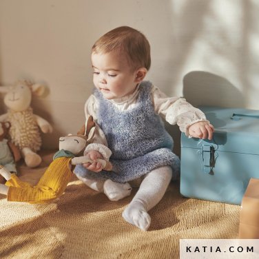 patroon breien haken baby jurk herfst winter katia 6279 19 p