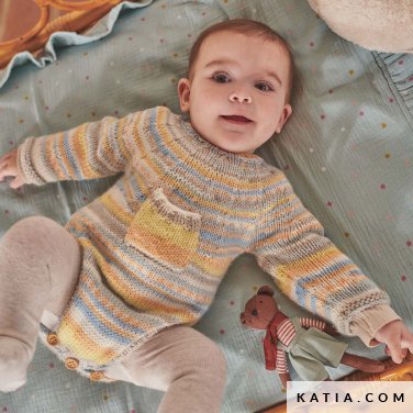 patroon breien haken baby romper herfst winter katia 6279 17 p