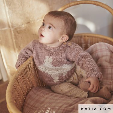 patroon breien haken baby trui herfst winter katia 6279 5 p