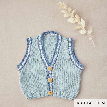 patroon breien haken baby vest herfst winter katia 6279 27 p