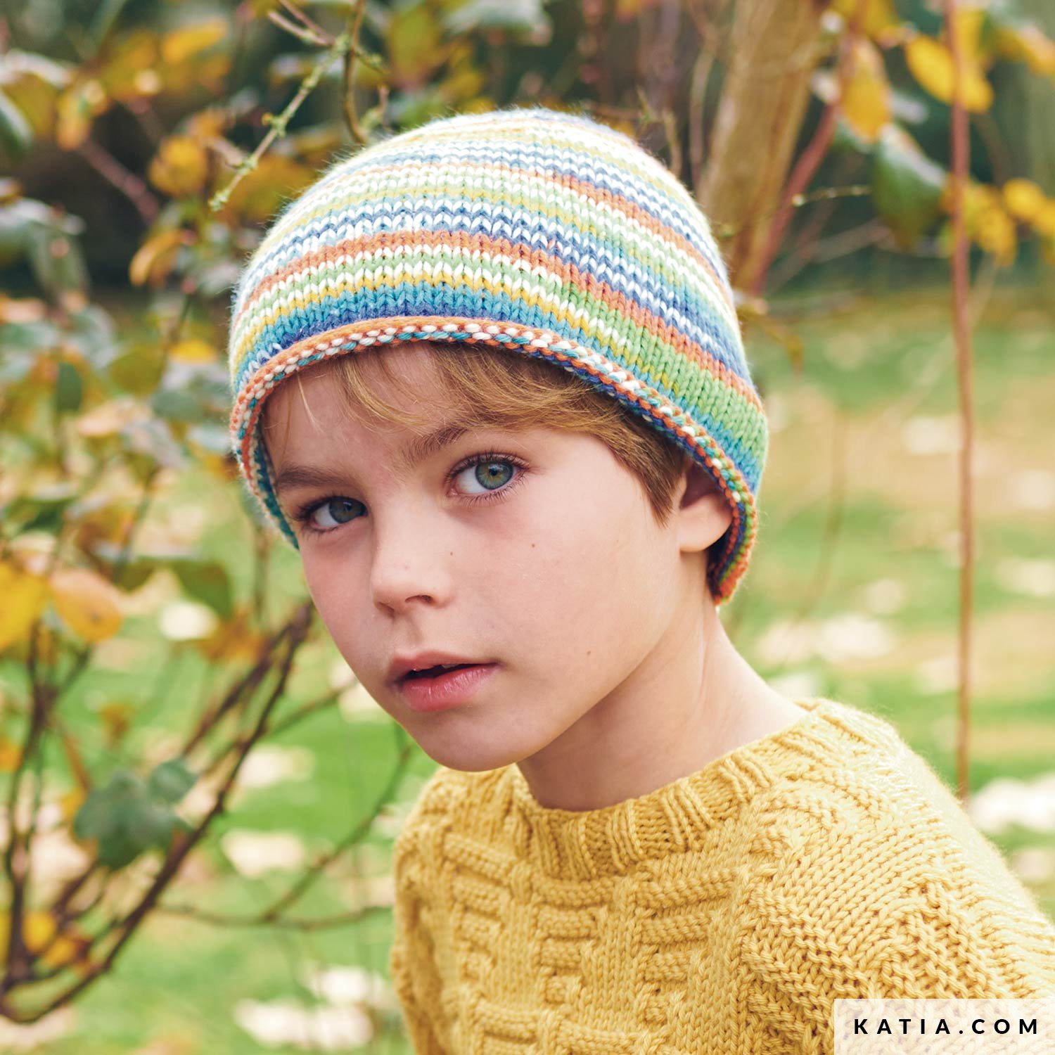 Bonnet au tricot facile à faire pour enfant de 6 ans. 