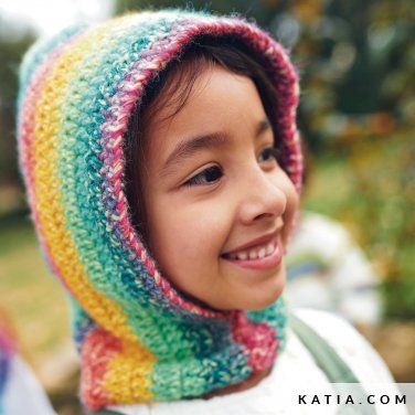 patroon breien haken kinderen capuchon herfst winter katia 6280 25 p