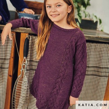 patroon breien haken kinderen jurk herfst winter katia 6280 21 p