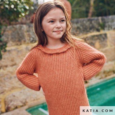 patroon breien haken kinderen jurk herfst winter katia 6280 5 p