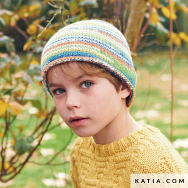 patroon breien haken kinderen muts herfst winter katia 6280 22 p