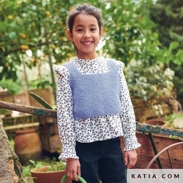 patroon breien haken kinderen topje herfst winter katia 6280 19 p